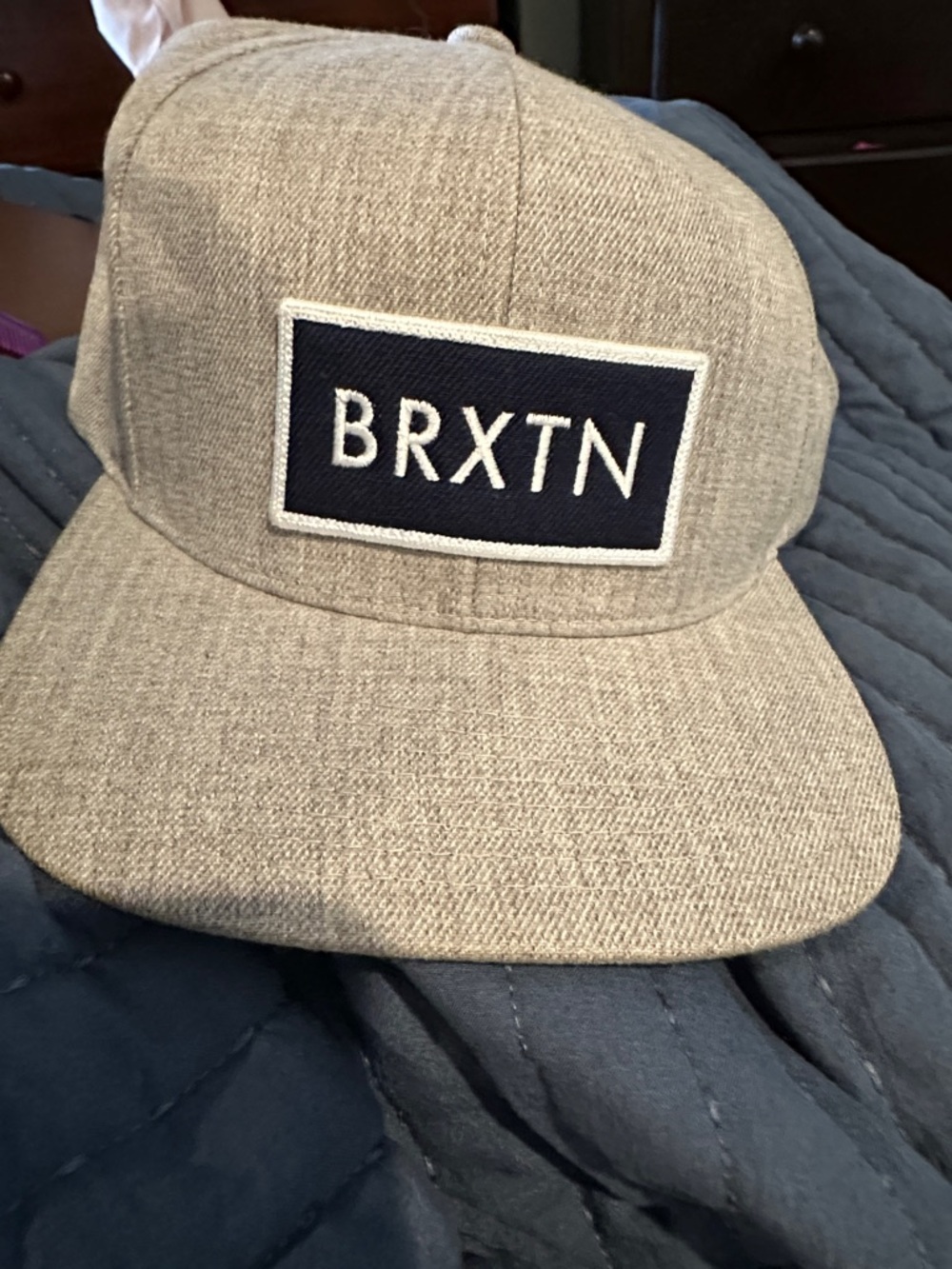Brixton Heather Gray Hat with Navy BRXTN Patch